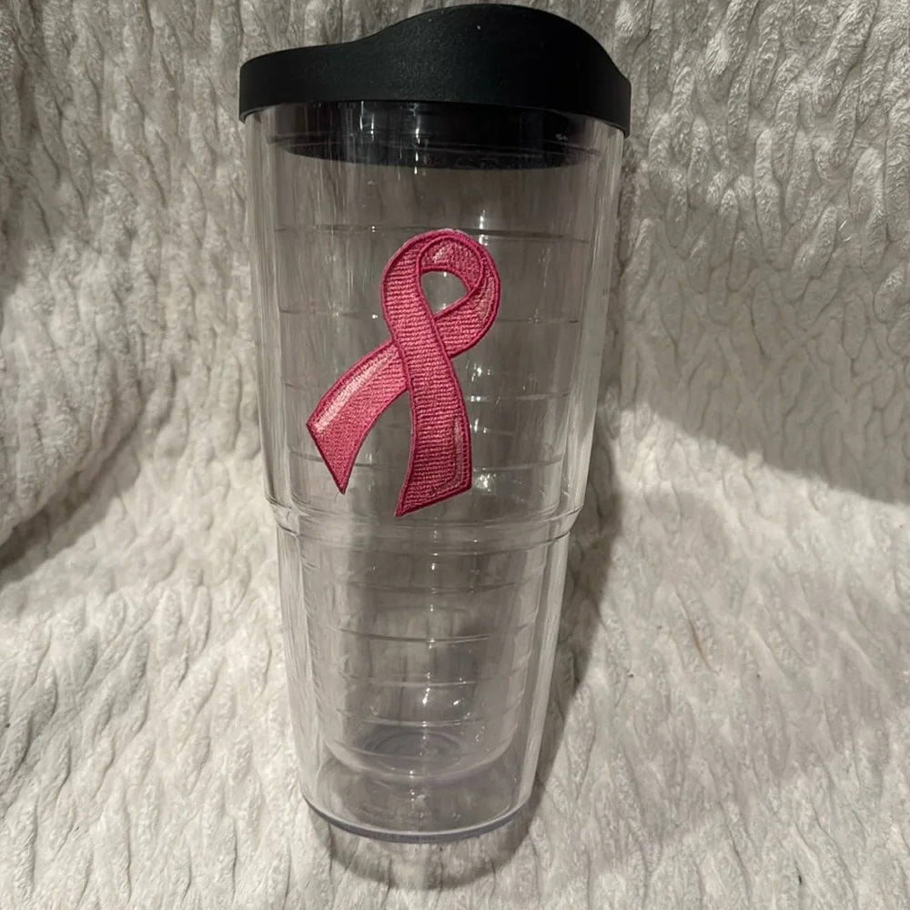 24oz Tervis Pink Ribbon Design with Lid.